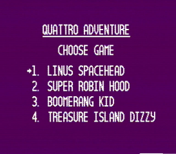 Quattro Adventure title screenshot